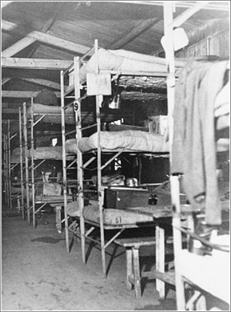 Interior of the barracks at Westerbork